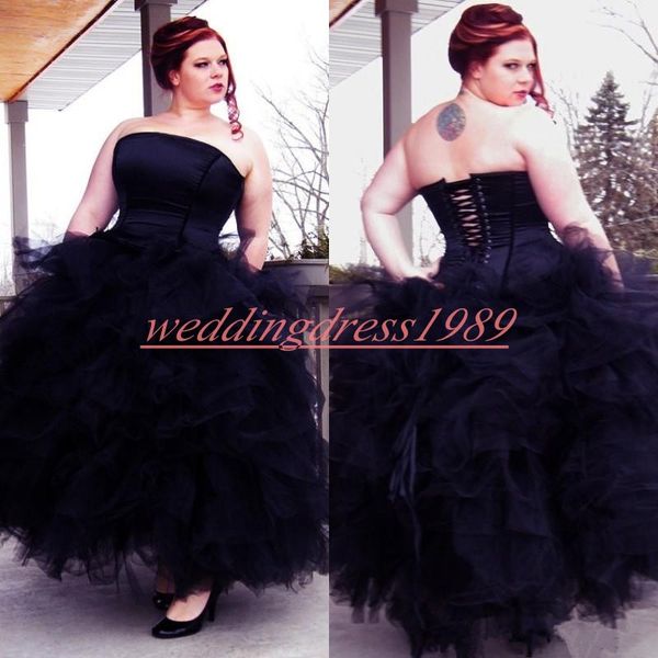 elegance gothic plus size long wedding dress black tiered tulle strapless african vestido de noiva arabic bridal gown ball country bride, White
elegance gothic plus size long wedding dress black tiered tulle strapless african vestido de noiva arabic bridal gown ball country bride, White