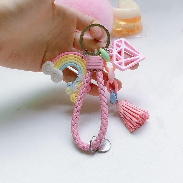 creative cartoon metal braided rope keychain cute car bag key tassel accessories pendant gifts, Silver
creative cartoon metal braided rope keychain cute car bag key tassel accessories pendant gifts, Silver