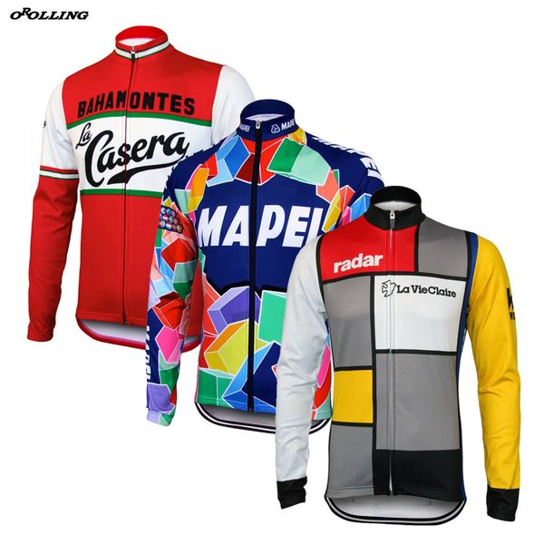 racing jackets retro team cycling jersey long sleeves thin or winter thermal fleece customized road mountain race classical orolling, Black;red
racing jackets retro team cycling jersey long sleeves thin or winter thermal fleece customized road mountain race classical orolling, Black;red