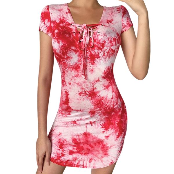 tie dye dress summer women fashion high waist slim party elegant bodycon mini dress, White;black
tie dye dress summer women fashion high waist slim party elegant bodycon mini dress, White;black