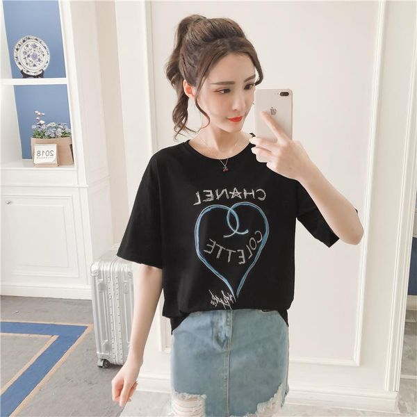 missky women t shirt black white color loving heart letters printing summer short sleeve round collar t-shirt female
missky women t shirt black white color loving heart letters printing summer short sleeve round collar t-shirt female