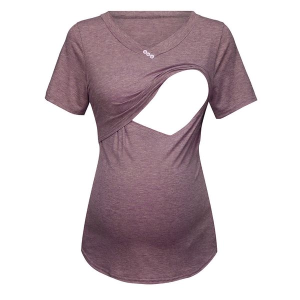women maternity casual t shirt sleeveless breastfeeding clothes pure colour patchwork nursing casual pregnant tshirt clothes, White
women maternity casual t shirt sleeveless breastfeeding clothes pure colour patchwork nursing casual pregnant tshirt clothes, White