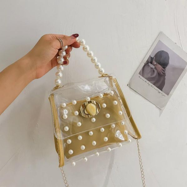 quality pvc female shoulder messenger bag summer pvc transparent crossbody bags for women new pearl ladies' travel handbag sac
quality pvc female shoulder messenger bag summer pvc transparent crossbody bags for women new pearl ladies' travel handbag sac