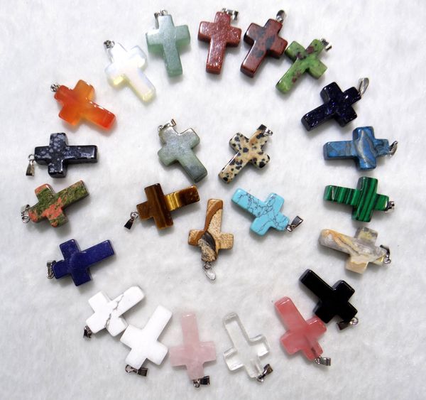 natural stone quartz crystal tiger eye opal lapis turquoises cross pendants for diy jewelry making necklaces accessories 24pcs, Silver
natural stone quartz crystal tiger eye opal lapis turquoises cross pendants for diy jewelry making necklaces accessories 24pcs, Silver