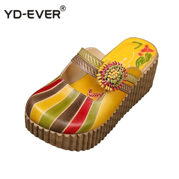 2020 summer shoes women wedge slides cover toes handmade flower thick heels genuine leather lady platform slippers, Black
2020 summer shoes women wedge slides cover toes handmade flower thick heels genuine leather lady platform slippers, Black