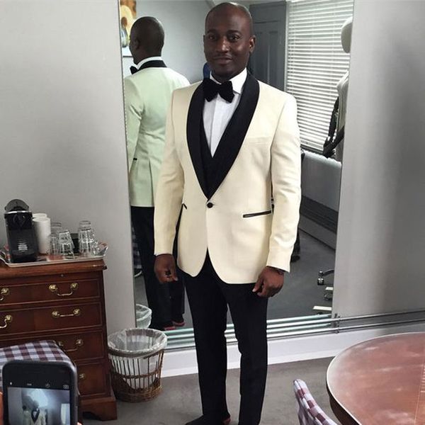latest coat pants design ivory wedding groom tuxedo men suits for groomsmen outfit man blazer black vest costumes pour hommes 3piece, Black;gray
latest coat pants design ivory wedding groom tuxedo men suits for groomsmen outfit man blazer black vest costumes pour hommes 3piece, Black;gray