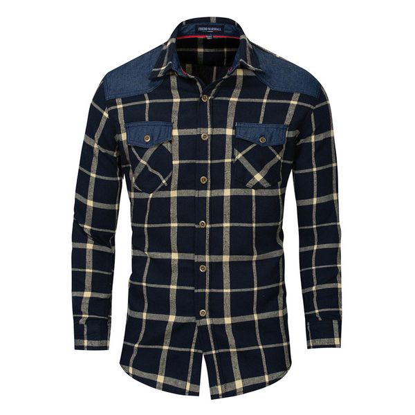 plaid classic autumn mens shirts long sleeve lapel neck spring mens designer shirts casual slim with pockets and button, White;black
plaid classic autumn mens shirts long sleeve lapel neck spring mens designer shirts casual slim with pockets and button, White;black