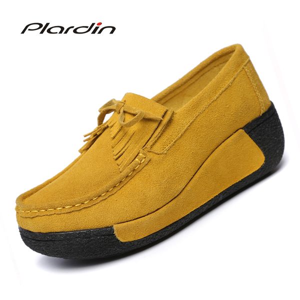 plardin women flats platform shoes suede leather fringe sewing women moccasins creepers slipony female casual ladies shoes, Black
plardin women flats platform shoes suede leather fringe sewing women moccasins creepers slipony female casual ladies shoes, Black