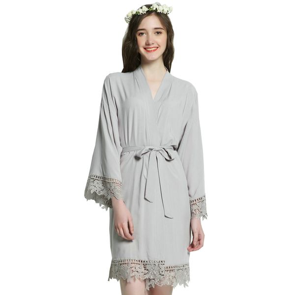 yuxinbridal solid bride cotton kimono robes with lace trim women wedding bridal robe short belt bathrobe, Black;red
yuxinbridal solid bride cotton kimono robes with lace trim women wedding bridal robe short belt bathrobe, Black;red