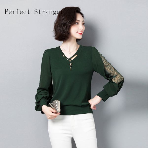 women's blouses & shirts 2021 autumn winter arrival fashion v collar long sleeve lace decorated woman chiffon blouse, White
women's blouses & shirts 2021 autumn winter arrival fashion v collar long sleeve lace decorated woman chiffon blouse, White