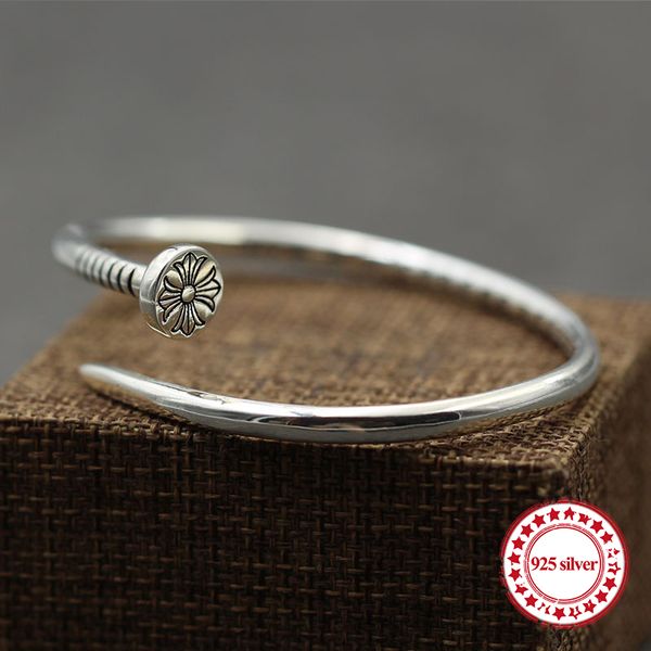 s925 sterling silver bangles bracelet personality classic punk hip-hop fashion style cross flower shape send lover's gift 2019, Black
s925 sterling silver bangles bracelet personality classic punk hip-hop fashion style cross flower shape send lover's gift 2019, Black