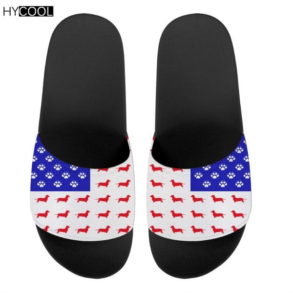 hycool fashion beach slippers american flag with dachshund dog design 3d printed cool flip flop couple shoe slide sandal
hycool fashion beach slippers american flag with dachshund dog design 3d printed cool flip flop couple shoe slide sandal