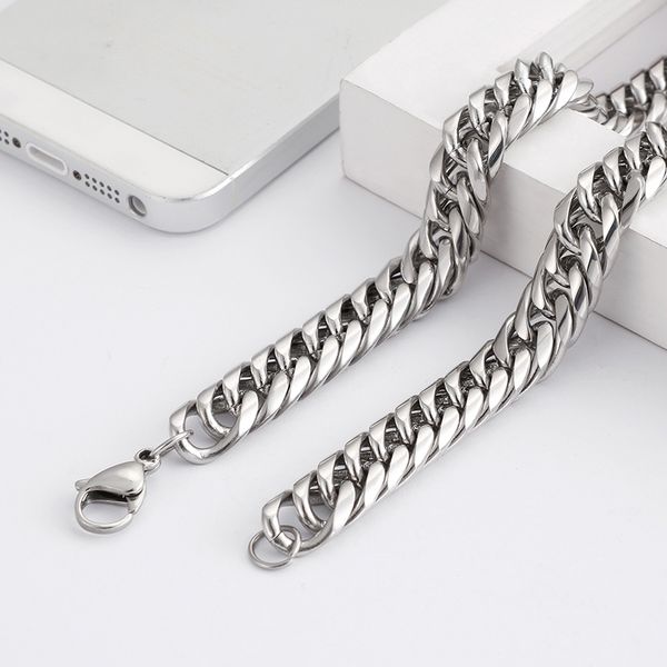 9mm 24 inch hip-hop jewelry silver tone stainelss steel high polished double curb chain link necklace mens boys gifts holiday
9mm 24 inch hip-hop jewelry silver tone stainelss steel high polished double curb chain link necklace mens boys gifts holiday