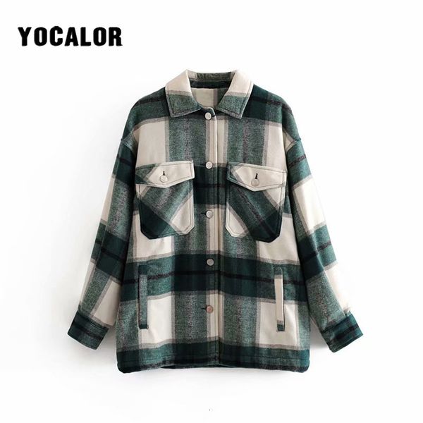 2020 winter women green plaid long fake wool cashmere coat jacket casual warm female overcoat fashion long coats, Black 
2020 winter women green plaid long fake wool cashmere coat jacket casual warm female overcoat fashion long coats, Black