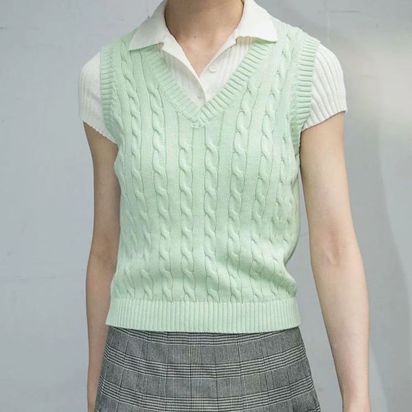 new solid sleeveless sweater vest spring autumn 2020 women's vest fashionable knitted o neck joker knitted outwear, Black;white
new solid sleeveless sweater vest spring autumn 2020 women's vest fashionable knitted o neck joker knitted outwear, Black;white