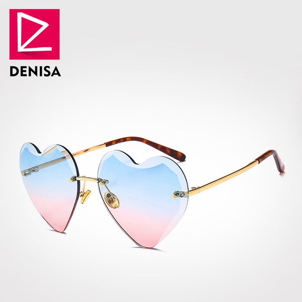 denisa brand rimless heart sunglasses women 2018 trendy ladies sun glasses love heart shaped candy glasses girls uv400 g22096, White;black
denisa brand rimless heart sunglasses women 2018 trendy ladies sun glasses love heart shaped candy glasses girls uv400 g22096, White;black