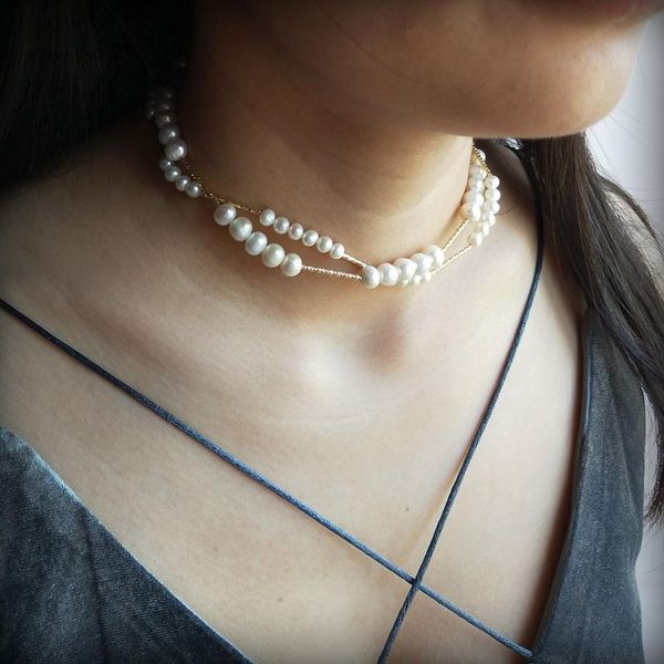 lii ji fashion jewelry freshwater pearl 2 rows choker necklace 35cm-40cm for women jewelry, Golden;silver
lii ji fashion jewelry freshwater pearl 2 rows choker necklace 35cm-40cm for women jewelry, Golden;silver