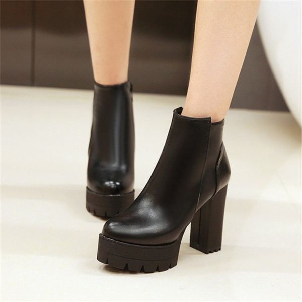 pxelena ladies ankle boots thick high heel comfort platform zipper boots women round toe fall winter shoes red white black 34-43
pxelena ladies ankle boots thick high heel comfort platform zipper boots women round toe fall winter shoes red white black 34-43