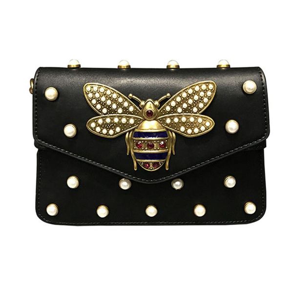 2018 fashion women handbags lady genuine leather pearl rivet bee chains woman black hand bag messenger bags fabric shoulder strap
2018 fashion women handbags lady genuine leather pearl rivet bee chains woman black hand bag messenger bags fabric shoulder strap