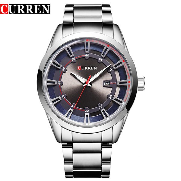 curren luxury casual men watches analog military quartz male clock stainless steel band business date wristwatch reloj hombre, Slivery;brown
curren luxury casual men watches analog military quartz male clock stainless steel band business date wristwatch reloj hombre, Slivery;brown
