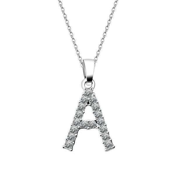 fashion 26 letters pendant necklace for women inlaid with zircon charm neck chain pendant necklaces sweater chains statement jewelry gift, Silver
fashion 26 letters pendant necklace for women inlaid with zircon charm neck chain pendant necklaces sweater chains statement jewelry gift, Silver