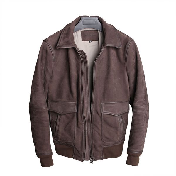 2020 dark brown men usaf pilot leather jacket plus size xxxl genuine cowhide vintage style winter leather coat, Black
2020 dark brown men usaf pilot leather jacket plus size xxxl genuine cowhide vintage style winter leather coat, Black