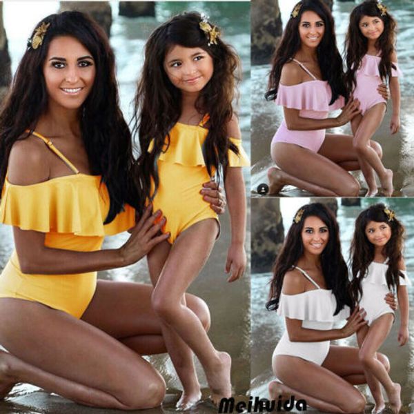 mother daughter family matching ruffle high waist solid color bikini swimsuit kids swimwear summer dress
mother daughter family matching ruffle high waist solid color bikini swimsuit kids swimwear summer dress