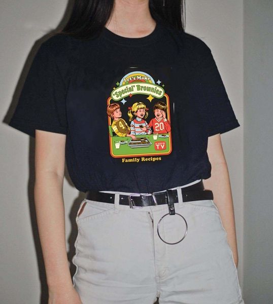 let's make special brownies vintage 80s fashion t-shirt cute nostalgia funny t-shirt hipsters, White
let's make special brownies vintage 80s fashion t-shirt cute nostalgia funny t-shirt hipsters, White