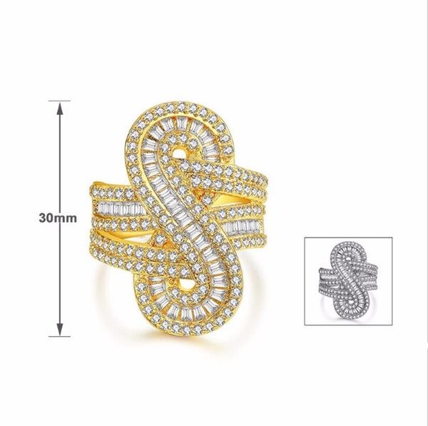 diamond ring ladies rings pomelo rose gold ring white zircon exaggerated full zircon lady stone crystal luxury jewelry b928, Golden;silver
diamond ring ladies rings pomelo rose gold ring white zircon exaggerated full zircon lady stone crystal luxury jewelry b928, Golden;silver