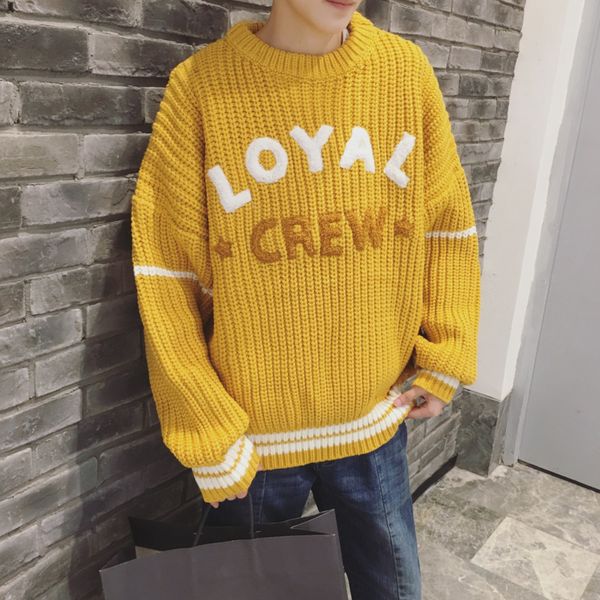 winter new sweater men fashion solid color letters embroidery casual o-neck knit pullover man streetwear wild warm sweater, White;black
winter new sweater men fashion solid color letters embroidery casual o-neck knit pullover man streetwear wild warm sweater, White;black