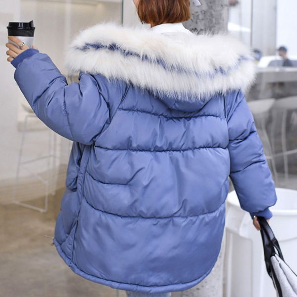 parka winter jacket warm cotton overcoat 2019 coloured faux fur collar long coat women plus size cotton padded jacket p011, Black
parka winter jacket warm cotton overcoat 2019 coloured faux fur collar long coat women plus size cotton padded jacket p011, Black