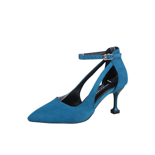 2020 new female high heel fashion buckle pointed workplace 7cm classic mature professional women's shoes blue black b23-07 
2020 new female high heel fashion buckle pointed workplace 7cm classic mature professional women's shoes blue black b23-07