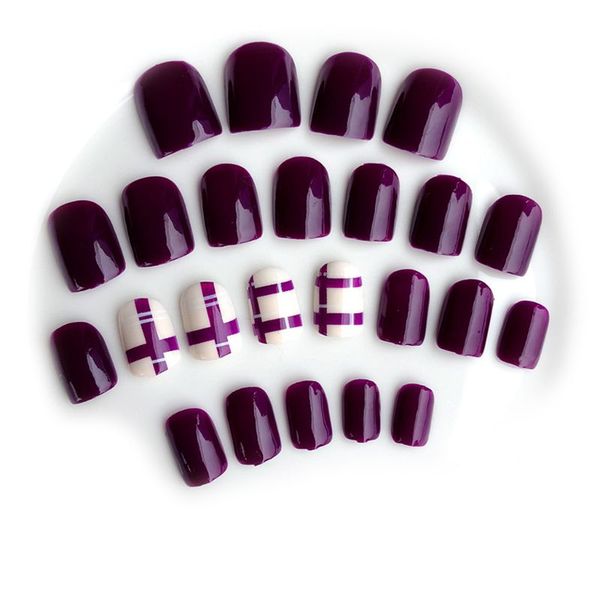 ins purple 24pcs/set ptherapy nails acrylic fake fingernails marbling false nails simple middle-long size lady full nail tip, Red;gold
ins purple 24pcs/set ptherapy nails acrylic fake fingernails marbling false nails simple middle-long size lady full nail tip, Red;gold