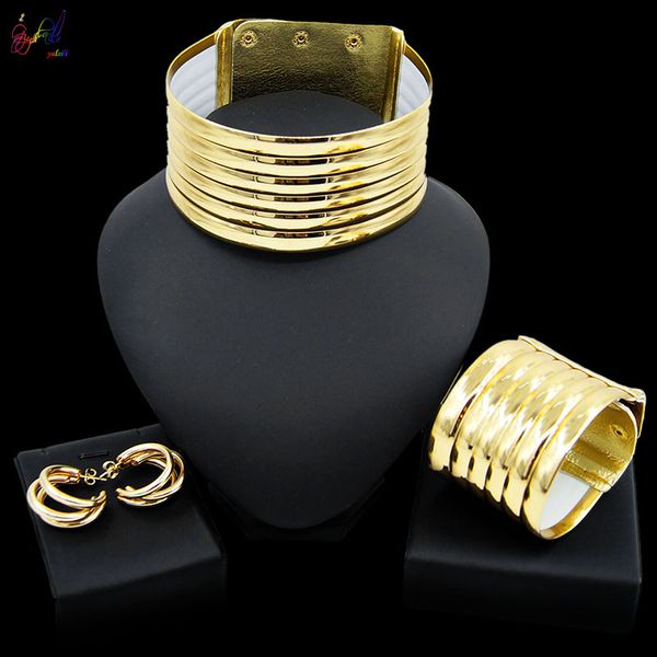 yulaili 2020 new fashion african jewelry sets women vintage necklace bracelet earrings adjustable choker bangle ing, Black
yulaili 2020 new fashion african jewelry sets women vintage necklace bracelet earrings adjustable choker bangle ing, Black