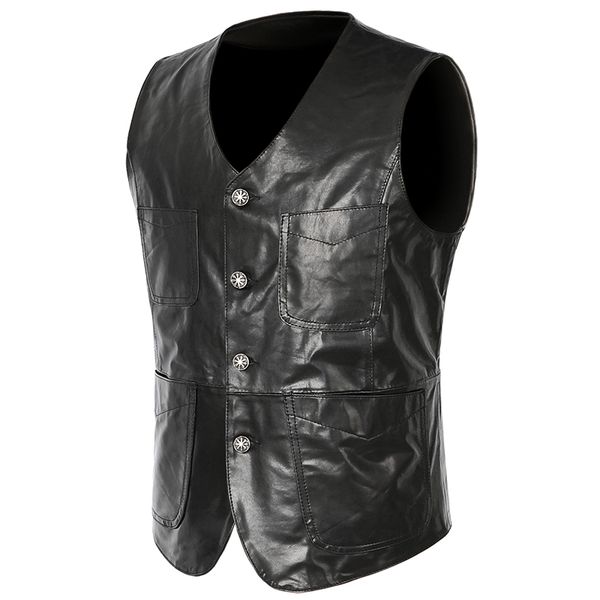 mens leather vest genuine sheepskin spring summer slim fit motorcycle vests black casual leather sleeveless jackets waistcoat, Black;white
mens leather vest genuine sheepskin spring summer slim fit motorcycle vests black casual leather sleeveless jackets waistcoat, Black;white