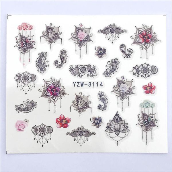 ywk 1 sheet vintage necklace / vintage flower water transfer slider for manicure nail art decoration nail sticker, Black
ywk 1 sheet vintage necklace / vintage flower water transfer slider for manicure nail art decoration nail sticker, Black