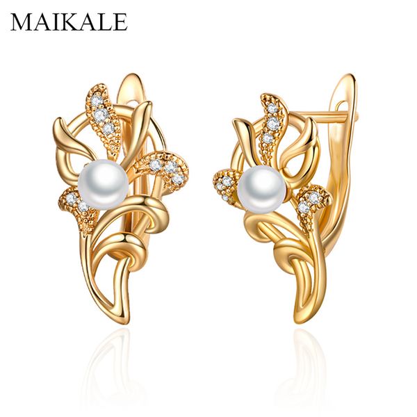 maikale new fashion shiny cz flower stud earrings with pearl geometric gold silver stud earrings for women wedding jewelry gifts, Golden;silver
maikale new fashion shiny cz flower stud earrings with pearl geometric gold silver stud earrings for women wedding jewelry gifts, Golden;silver
