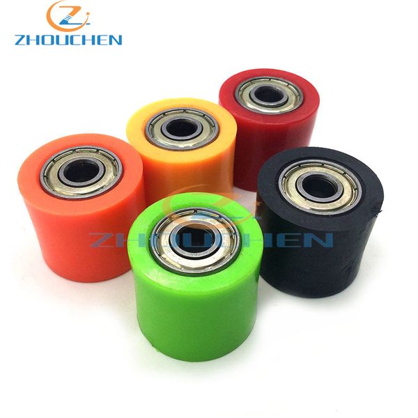 

motorcycle pdrts 2pcs of 8mm 10mm chain roller tensioner m8 m10 pulley wheel guide motorcycle dirt bike enduro accessories