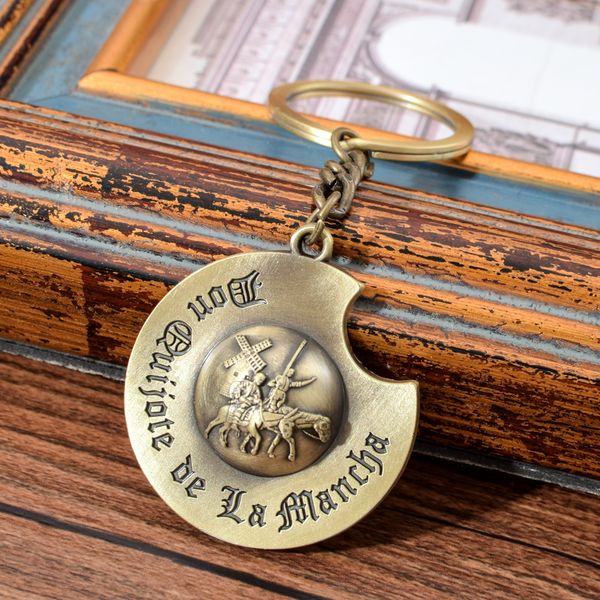 vicney individuality hat key chain vintage style spain don quixote pattern stylish portable keychain keyring gift for men, Silver
vicney individuality hat key chain vintage style spain don quixote pattern stylish portable keychain keyring gift for men, Silver