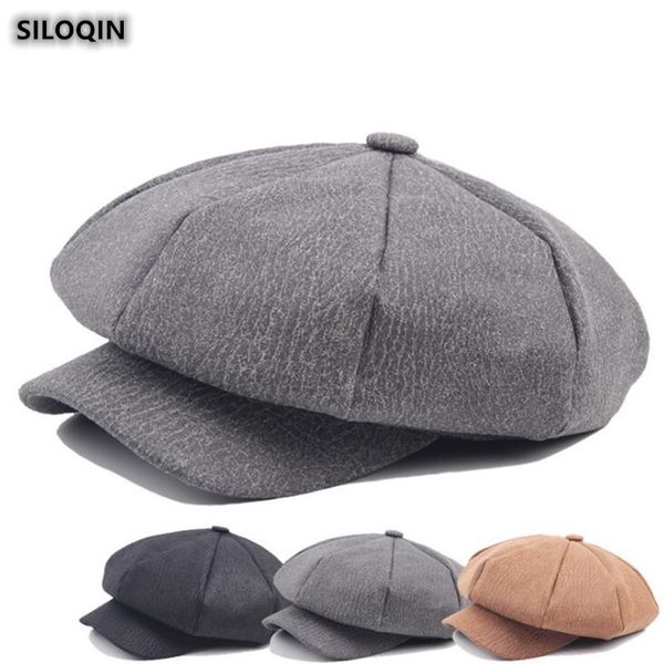 siloqin snapback new fashion pu leather newsboy caps for men autumn winter elegant women's octagonal cap leisure brands hat, Blue;gray
siloqin snapback new fashion pu leather newsboy caps for men autumn winter elegant women's octagonal cap leisure brands hat, Blue;gray