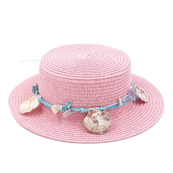 fashion summer women ladies straw boater hat beach sailor bowler flat sun cap shell hatband, Blue;gray
fashion summer women ladies straw boater hat beach sailor bowler flat sun cap shell hatband, Blue;gray