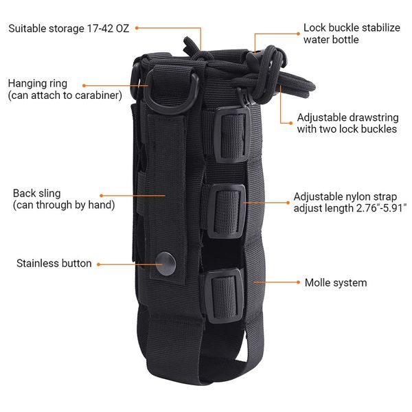 tactical molle бутылки воды мешок путешествия чайник сумка портативный гидратация carrier сумка для охоты отдых туризм
tactical molle бутылки воды мешок путешествия чайник сумка портативный гидратация carrier сумка для охоты отдых туризм