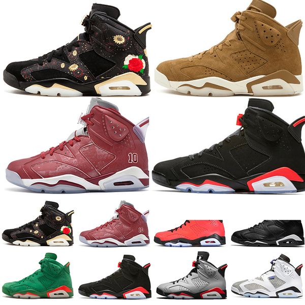2019 Bred VI 6 6s Mens Basketball Shoes Infrared 23 3M Reflective Tinker Slam Dunk CNY Wheat Men Sports Sneakers Designer Trainers Size 7-13
2019 Bred VI 6 6s Mens Basketball Shoes Infrared 23 3M Reflective Tinker Slam Dunk CNY Wheat Men Sports Sneakers Designer Trainers Size 7-13