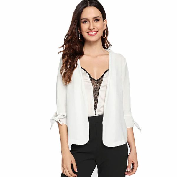 2019 autumn and winter trend women's cardigan jacket, thin section slim suit 7 points sleeve solid color short coat, Black;brown
2019 autumn and winter trend women's cardigan jacket, thin section slim suit 7 points sleeve solid color short coat, Black;brown