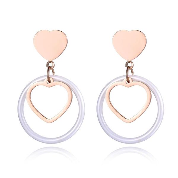 stud romantic stainless steel white ceramic earrings jewelry for women rose gold double heart wedding je19033, Golden;silver
stud romantic stainless steel white ceramic earrings jewelry for women rose gold double heart wedding je19033, Golden;silver