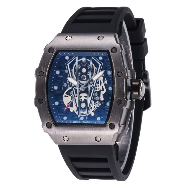 mens black watch silicone strap fashion military watches sport quartz analog wristwatches gifts clock relogio masculino, Slivery;brown
mens black watch silicone strap fashion military watches sport quartz analog wristwatches gifts clock relogio masculino, Slivery;brown