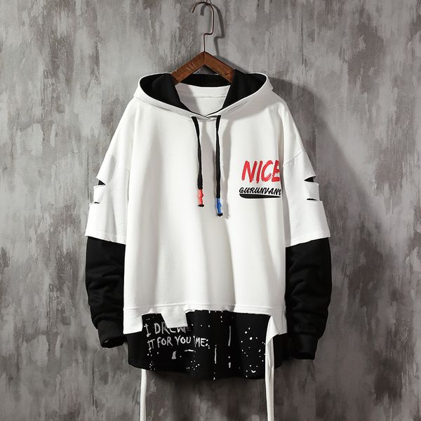 hoodies autumn male fashion hoodies men's sweatshirts solid color splice hoodies street style, Black
hoodies autumn male fashion hoodies men's sweatshirts solid color splice hoodies street style, Black