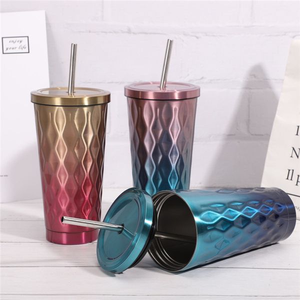 500ml drink cup stainless steel tumbler double wall coffee cup with straw 3 colors on promotion
500ml drink cup stainless steel tumbler double wall coffee cup with straw 3 colors on promotion
