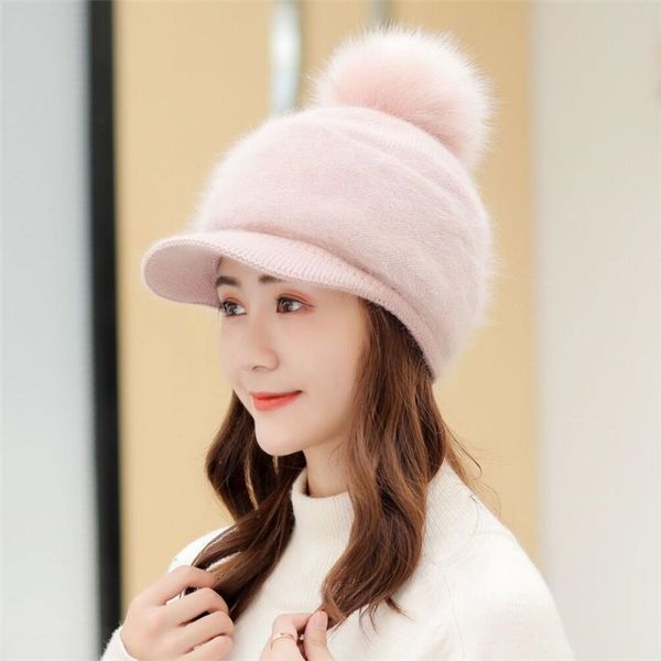 new hair hat ladies winter warm earmuffs autumn knit caps soft big hair ball female warmer hats lover gift, Blue;gray
new hair hat ladies winter warm earmuffs autumn knit caps soft big hair ball female warmer hats lover gift, Blue;gray