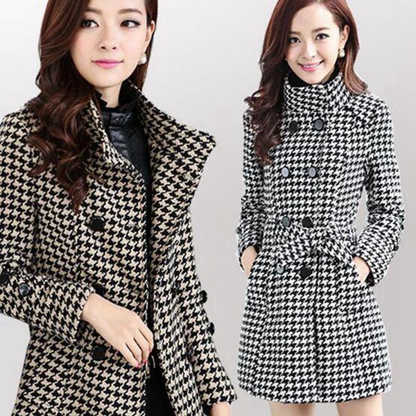 women's wool & blends 2021black and white large size in the long autumn winter double-breasted slim coat woman, Black
women's wool & blends 2021black and white large size in the long autumn winter double-breasted slim coat woman, Black